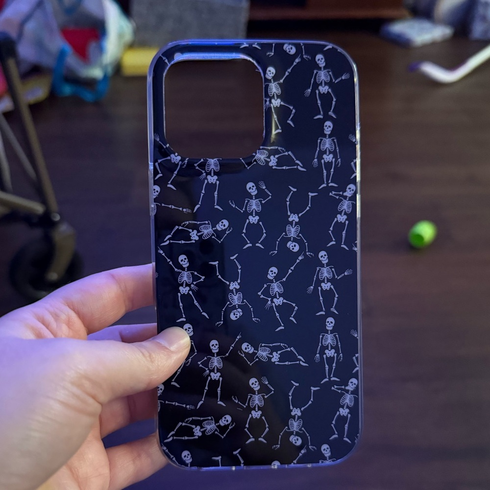 Skeleton Pattern Phone Case - Black